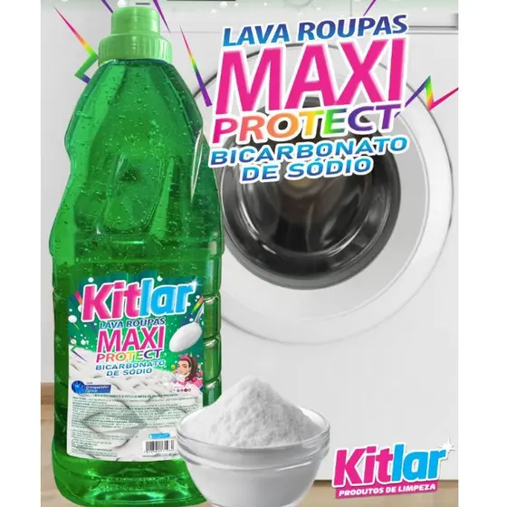 Lava Roupas Kit Lar Max Protect 2 e 5 Litros Limpeza Profunda com Bicarbonato de Sodio