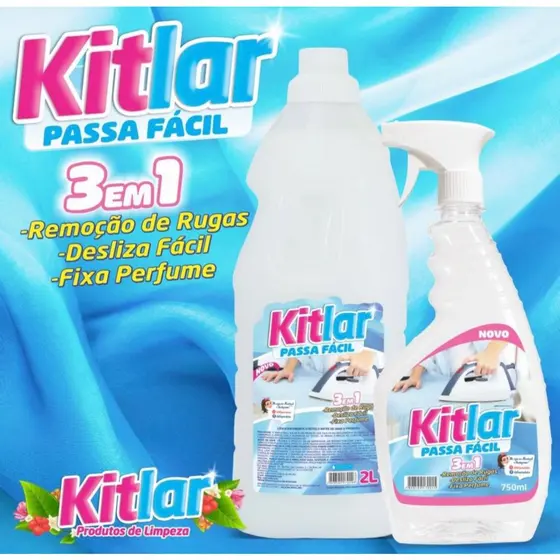 Passa Facil Kit Lar 2 Litros Remove Rugas Desliza Facil Fixa Perfume