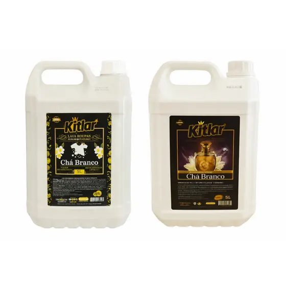 Lava Roupa Cha Branco + Amaciante Cha Branco 5L Kitlar