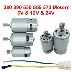 TDOB-BR ❤️ Motores Para Carro Elétrico Infantil 550 RS390 RS380 12V 6V DL555 24V 10 Dentes cm