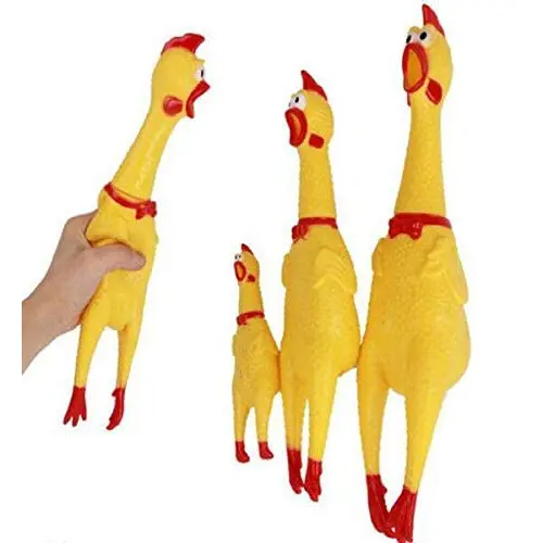 Frango Galinha Borracha Mordedor Cachorro Pet 16cm/31cm/39cm Premium