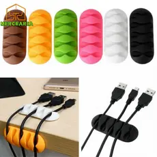 Organizadores De Cabos E Fios Autoadesivo Organização DIY Cor Disponível Em Várias Cores Silicone/Gancho Pegajoso