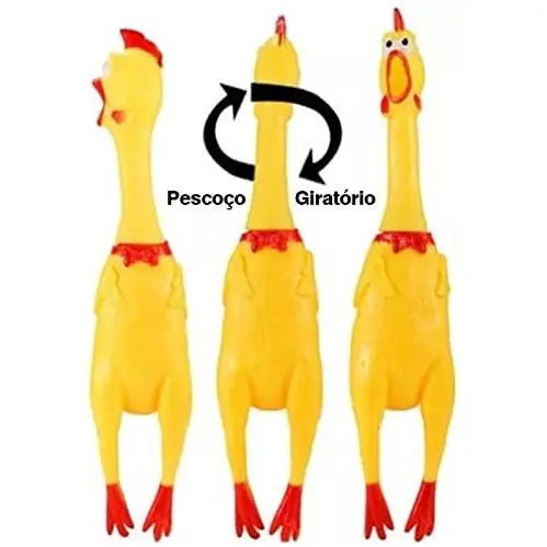 Brinquedo Mordedor Para cachorro, gato, cães Frango Galinha P M G Faz Barulho Todos os Tamanhos 17cm 31cm 40cm PROMOÇÃO
