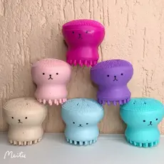1 Pcs Escova de limpeza fofa com geléia de água - esponja de limpeza de silicone - preço promocional no atacado