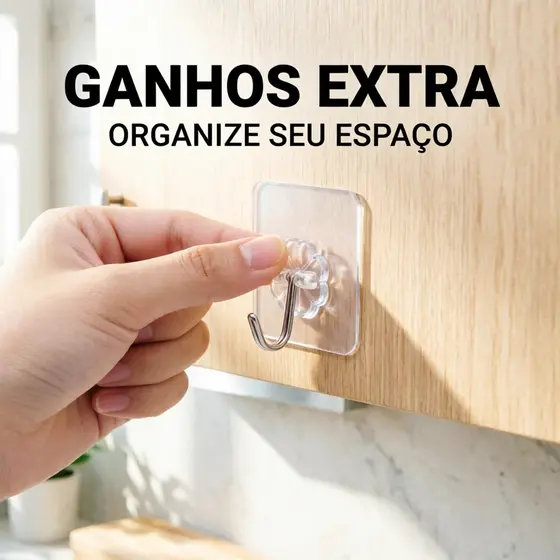 Casa 10pç Ganchos De Parede Reutilizável Adesivo Forte Gancho Mágico Para Cozinha / Banheiro / Quarto