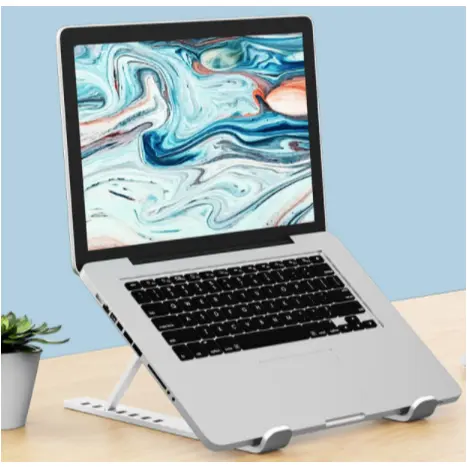 KIT 2 Suporte Apoio De Notebook Laptop Compacto Articulado Home Office / Suporte Notebook / Porta Notebook Preto