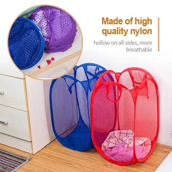 30*30*45 cm Cesto Roupa Cesto Organizador Grande Cesto Para Roupas e Brinquedos Dobrável Furadinho Multiuso Roupa Suja