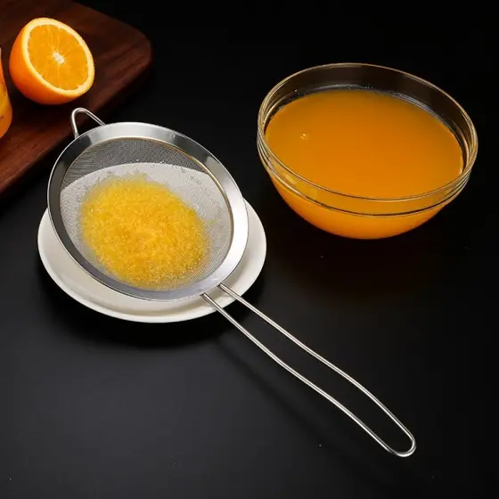 3 Ppçs Peneira Coador Em Aço Inox Para Cozinha 3 Tamanhos P M G 8/10/12CM