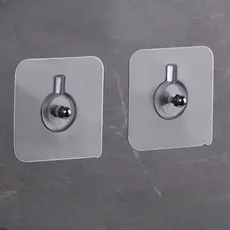 4 Pcs 9Mm Gancho De Parede Adesivo Multiuso Para Pendurar Banheiros NãO Há Necessidade De Fazer Furos