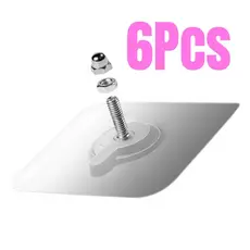 6 Uni 8Mm Gancho De Parede Adesivo Multiuso Para Pendurar Quadros UtensíLios De Cozinha Banheiros Promoção