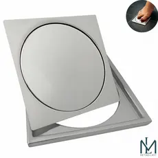 Ralo Click 10x10 Inteligente Pop Up Inox Oculto Invisível Banheiro e Cozinha + Porta Grelha