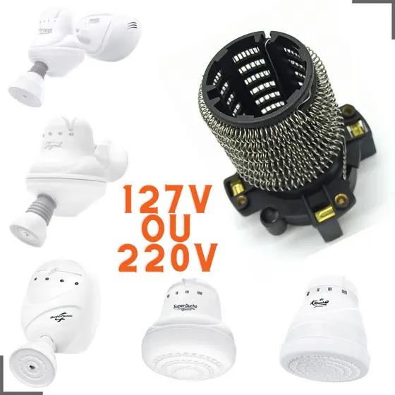 Resistência Chuveiro Fame 4T Super Ducha Quattro Kibanho 127V (5400w) 220V (6800w)