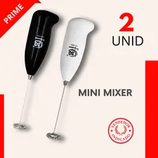 Kit 2 Mini Mixer Portatil Misturador Batedor Elétrico para Clara de Ovos Capuccino Shake Bebidas