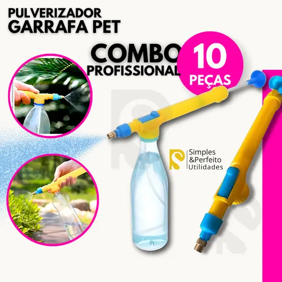 Pulverizador Kit 2 ou 10 Pçs Garrafa PET – Borrifador Manual Alta Pressão Regar Plantas Jardim