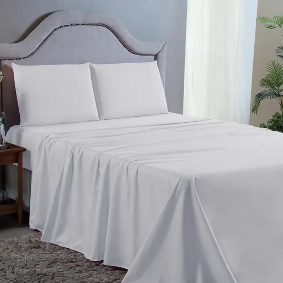 JOGO DE LENÇOL PARA CAMA KING 4 PEÇAS MICROPERCAL 400 FIOS COM ELASTICO CAMA BOX