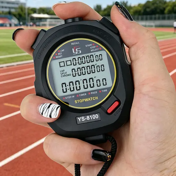 Cronômetro Esportivo Eletrônico LCD Digital Grande Display Para Treinamento De Intervalo De Leitura Clara