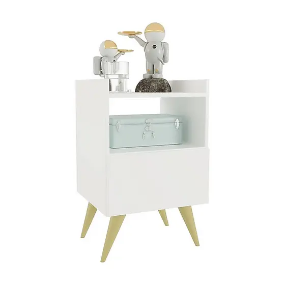 Mesa de Cabeceira Retro Com Porta para Quarto Casal ou Solteiro Nicho Decoração Fontana