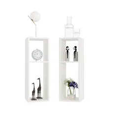 Kit 2 Mesas de Cabeceira Moderno Minimalista para Quarto Casal ou Solteiro Nicho Decoração Suíça