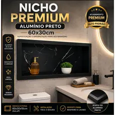 Nicho Embutido Banheiro Porcelanato 60x30 Moderno Luxuoso Full