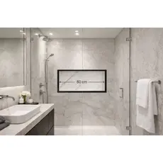 NICHO DE BANHEIRO EM PORCELANATO 80X35 PORTA SHAPOO ,LAVABO E ORGANIZADOR