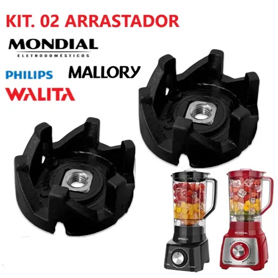 KIT COM 2 ARRASTES PARA COPO DE LIQUIDIFICADOR MONDIAL | WALITA | MALLORY e outros