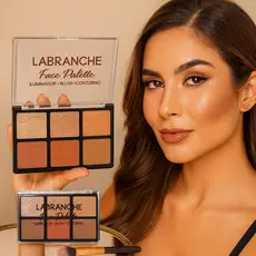 Paleta Maquiagem – Glow Iluminador, Blush e Contorno em Pó