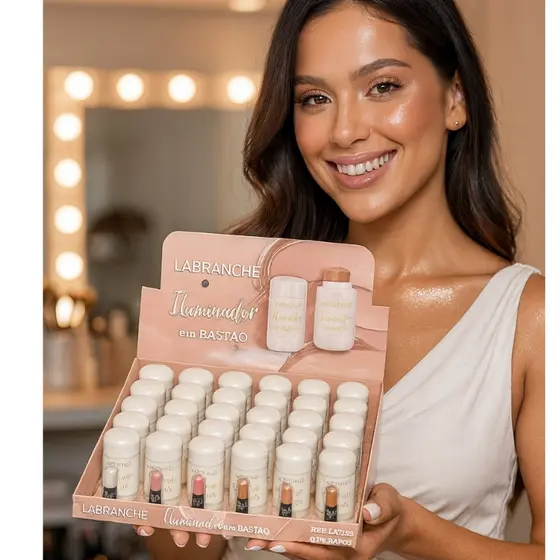 Iluminador Bastão Glow Cremoso Labranche Longa Duração Pele Brilho