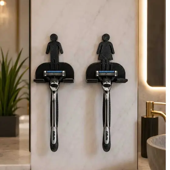 Suporte Gillette Masculino e Feminino Adesivo Organizador para Banheiro