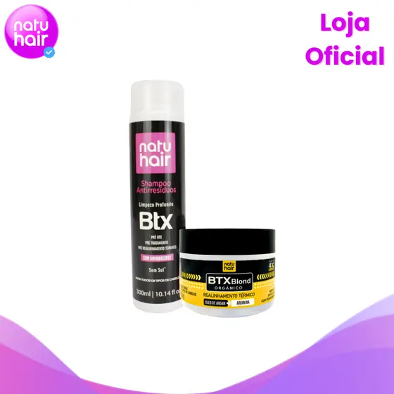 Kit Shampoo Antirresíduos + BTX Blond NatuHair 210g