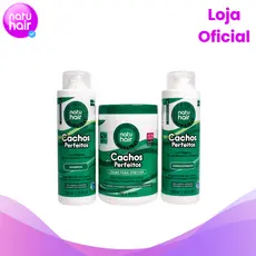 Kit Shampoo + Condicionador + Creme de tratamento Cachos Perfeitos