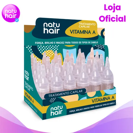 Kit 6 Ampolas de Tratamento Capilar Natuhair 10 ml - VITAMINA A