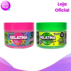 Kit Gelatina 3 em 1 + Babosa 300g Natuhair