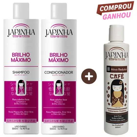 Kit Japinha Brilho Máximo | Shampoo + Condicionador