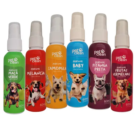 Perfume Fragrâncias Pet Clean Cachorro Gato Cão Pet 60ml
