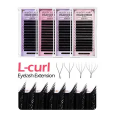 Cílios YY/W3D/W4D/W5D Curvatura L/C/D Efeito Fox Eyes Foxy Lashes Volume Egipcio