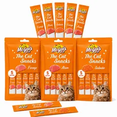 Petisco Para Gatos Churu MeguisPet - Tubos de 15g Unidade - Vários Sabores Cremoso