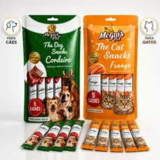 Petisco Meguispet Churu Dog para Cães Cremoso Carne Cordeiro Frango Natural