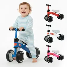 Bicicleta Bebê 4 Rodas Sem Pedal Infantil Equilíbrio Quadro Metálico