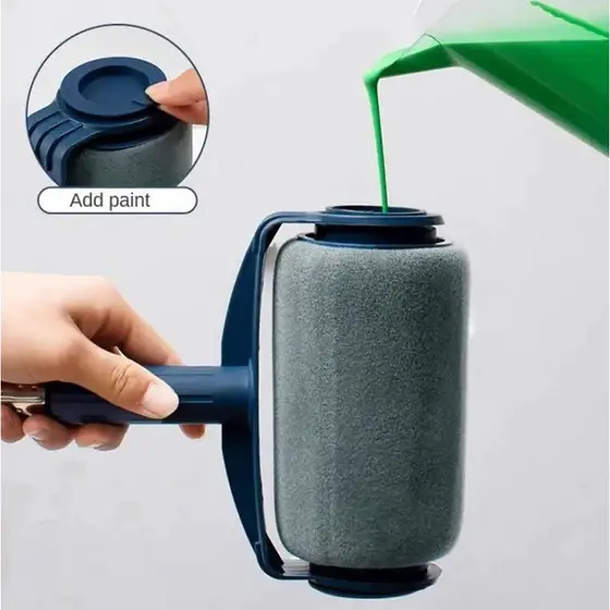 Kit Pincel e Rolo de Pintura Easy Glide 6 Polegadas para Paredes Com ou Sem Haste Extensora 70cm