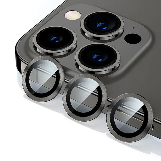 Kit Película Lente Câmera Lisa Ou Brilho Diamante Compatível Com iphone 11 12 13 14 15 16 Pro Max