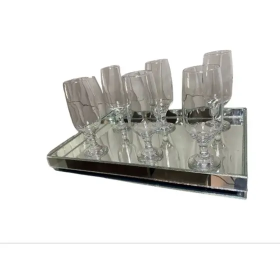 Bandeja Espelhada para Taças e Bebidas 30x40