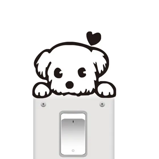 Adesivo de Tomada ou Interruptor Love Dog