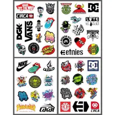 4 cartelas de adesivos Automotivos / Skate