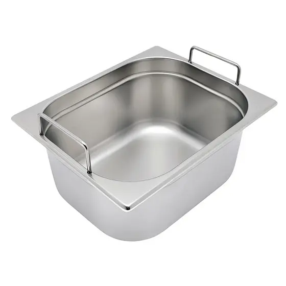 Cuba Gastronômica Gn 1/2x150mm Com Alça Aço Inox Para Buffet, Rechaud, Self Service