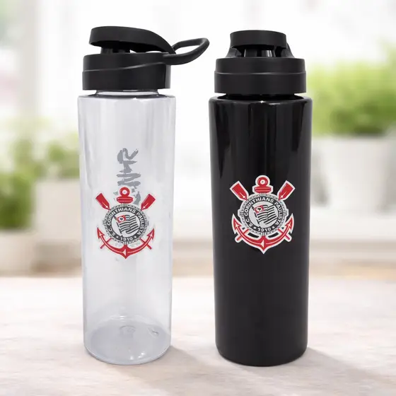 Garrafa de Agua Squeeze do Corinthians 750mL Licenciado Presente Corinthiano Oficial