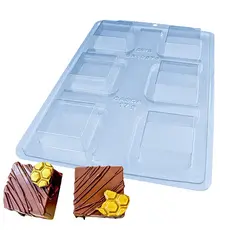 Forma Chocolate Pão de Mel Quadrado G 3704 c/ Silicone Bwb