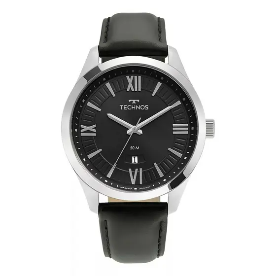 Relógio Masculino De Couro Legítimo Technos 2115mzps/0p
