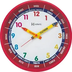 Relógio De Parede Infantil Educativo Herweg 26cm Original