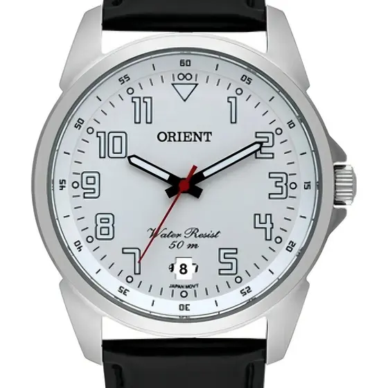 Relogio Orient Masculino De Couro Mbsc1031 S2px Branco