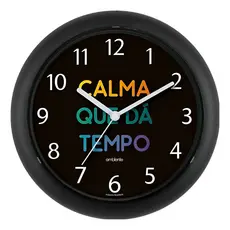 Relógio De Parede Ambiente Decorativo Calma Que Dá Tempo